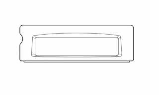 DeLonghi čirá krytka displeje pro ECAM 22.320 - 5313230741